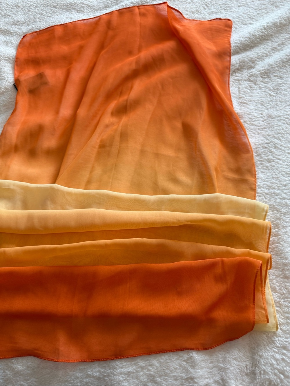 2B Bebe Orange and Yellow Ombre Sheer Scarf